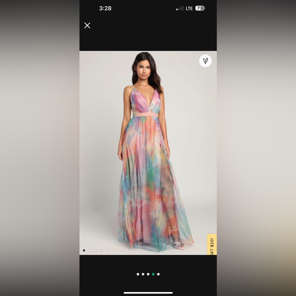 Lulus tie dye evening dress